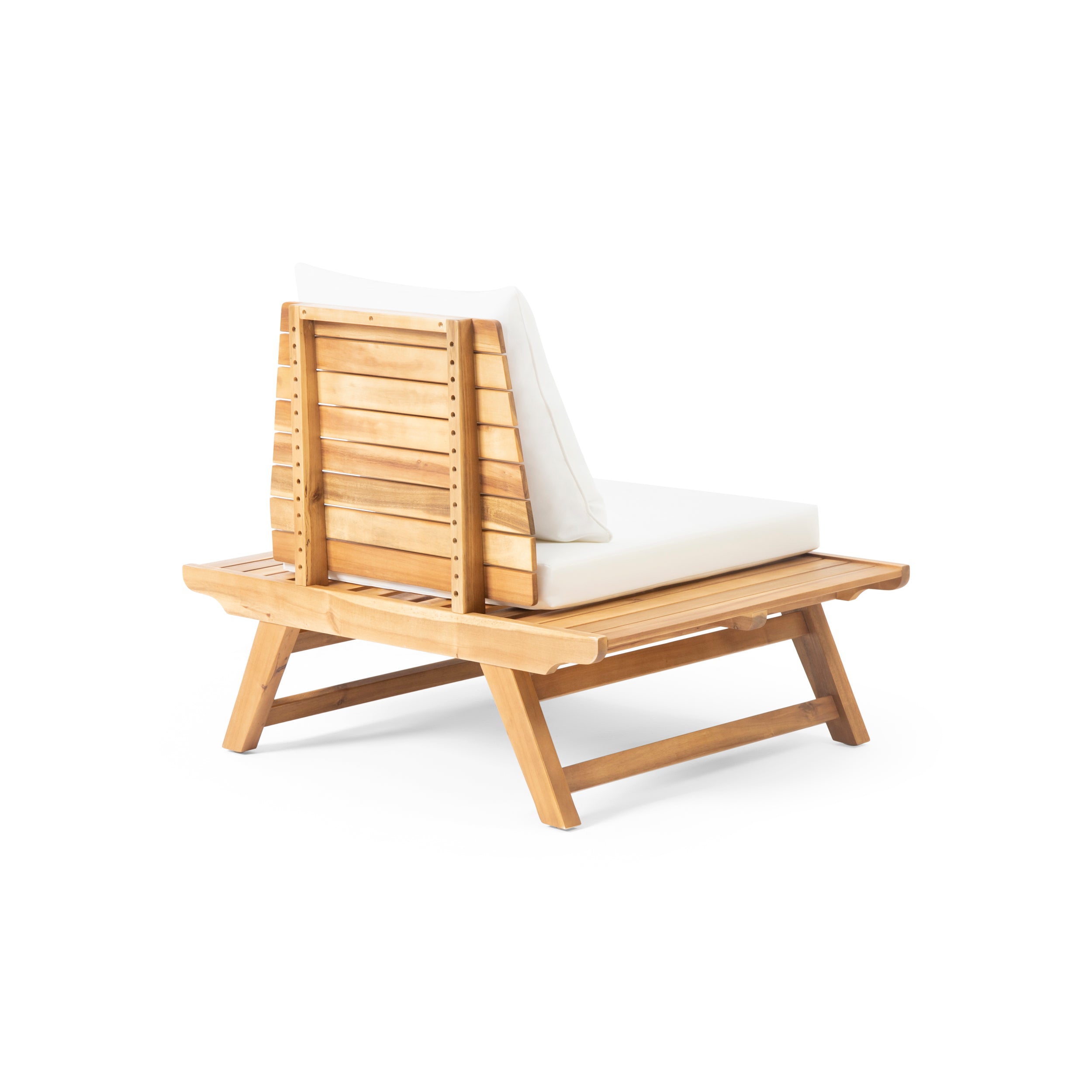 Kaiya Outdoor Acacia Wood 4 Seater Chat Set