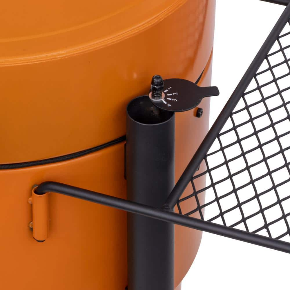 OKLAHOMA JOE'S Bronco Pro Charcoal Drum Smoker and Grill in Orange with 366 sq. in. Cooking Space 19202100