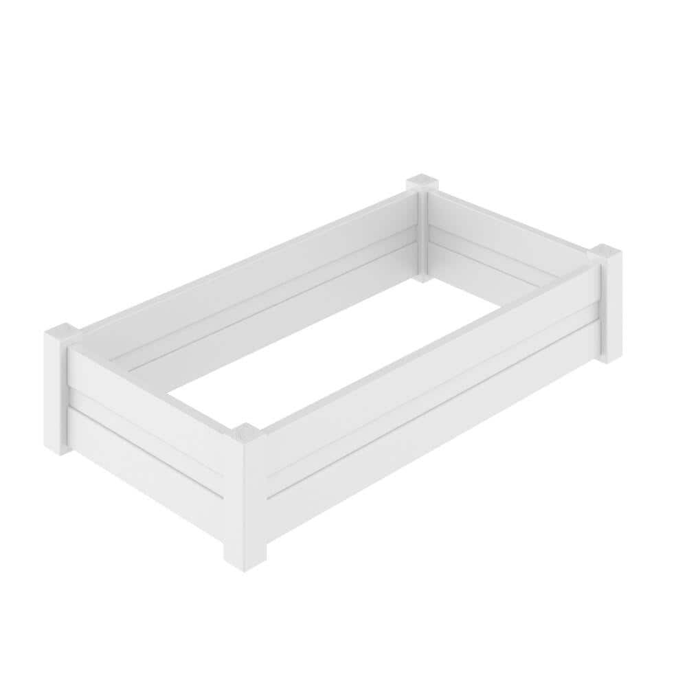 Barrette Outdoor Living 3 ft x 6 ft White Raised Garden Bed 73053449