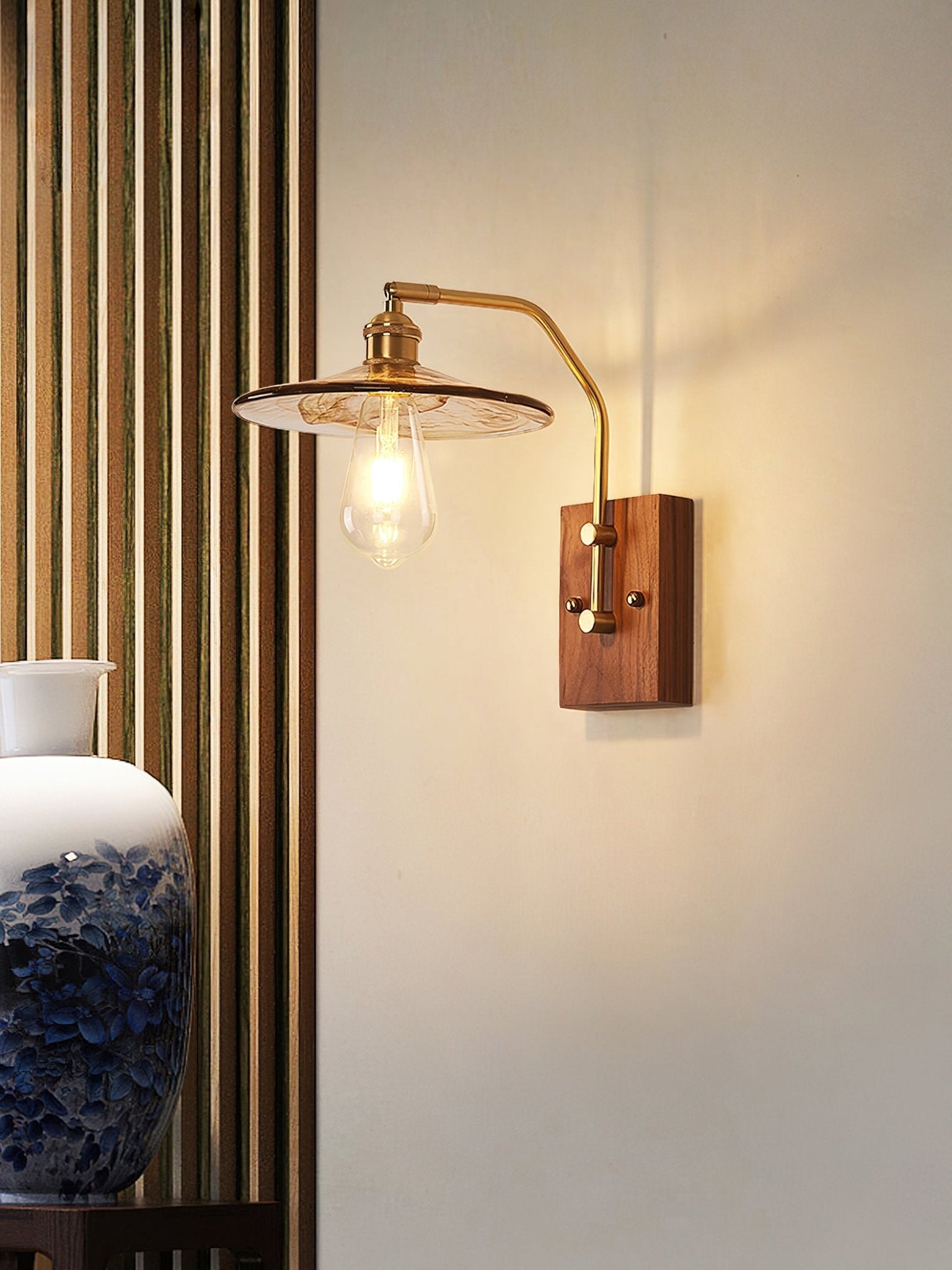 Heritage Walnut Wall Lamp