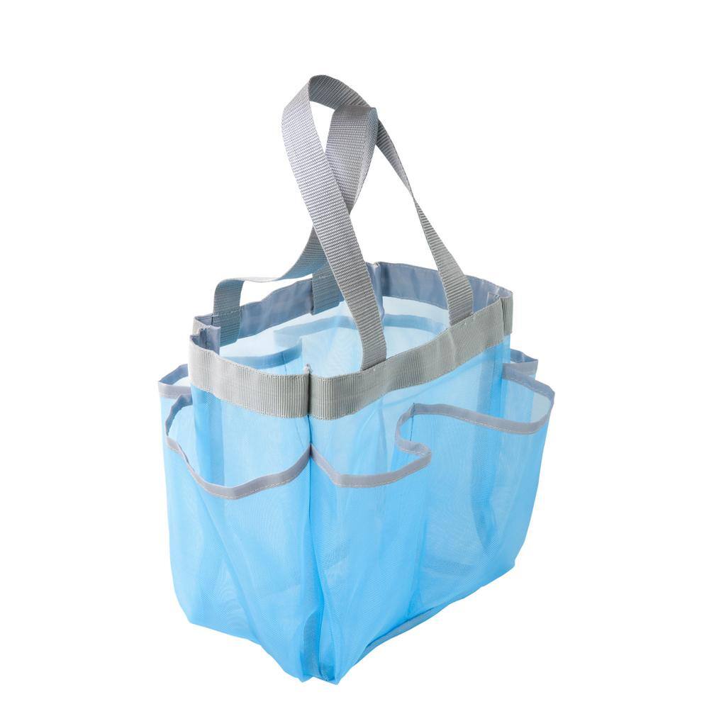 Honey-Can-Do Blue 6-Pocket Shower Tote SFT-01103