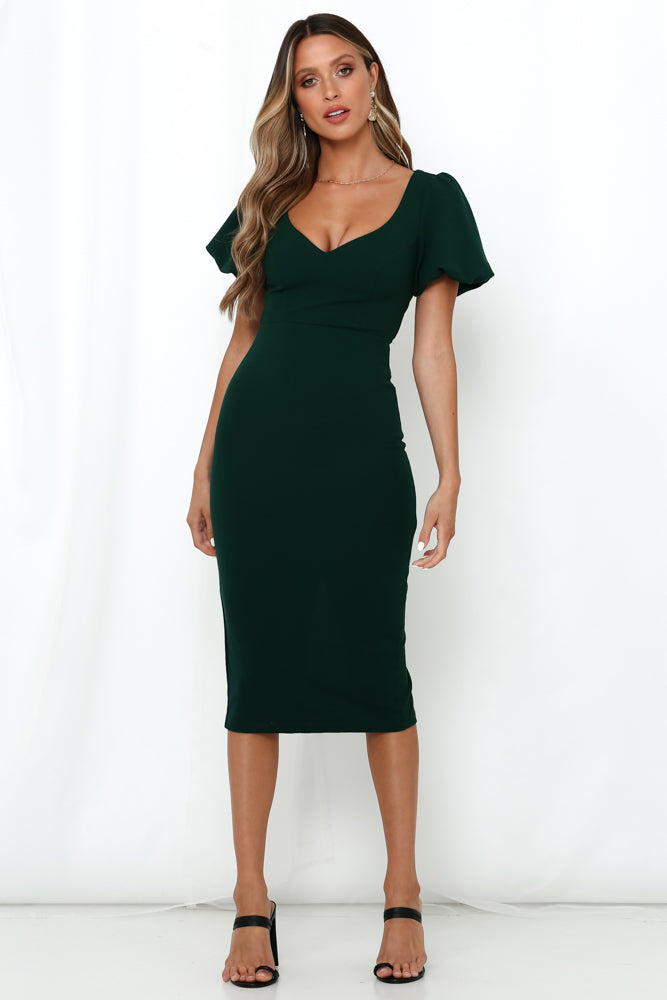 Lost My Invitation Midi Dress Khaki