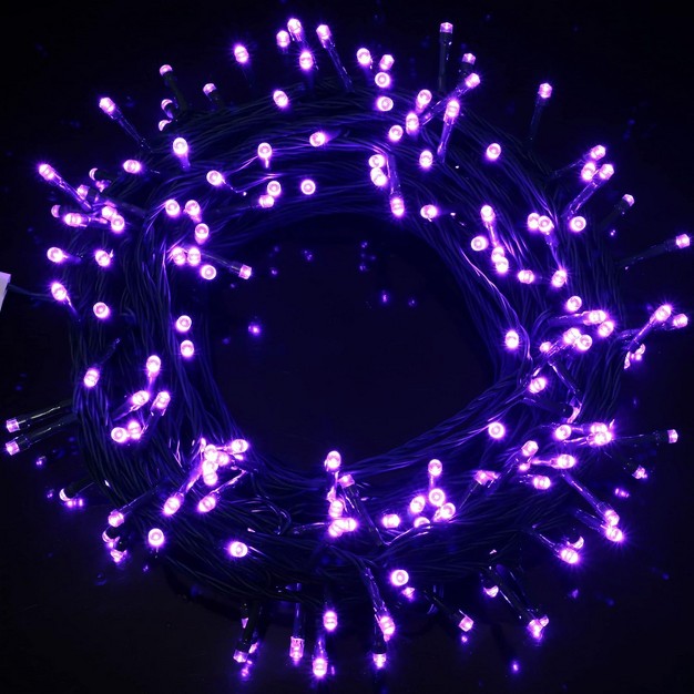 Joiedomi 200 Purple Led Green Wire String Lights 8 Modes