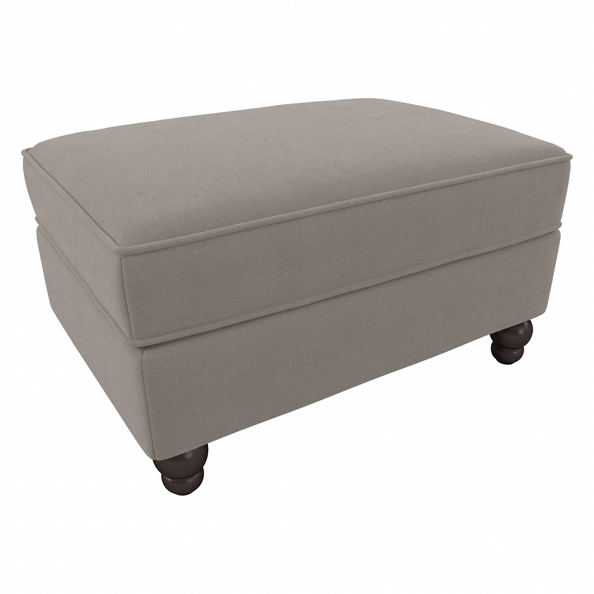 Hudson Beige Storage Ottoman - Bush Furniture