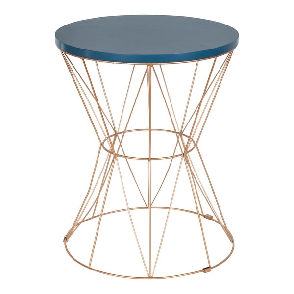 Kate and Laurel Mendel Round Metal End Table - 16x16x20