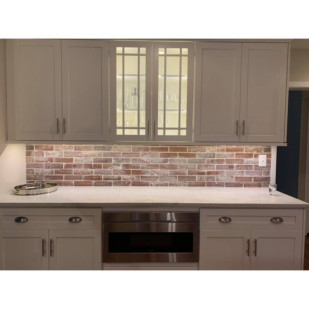 Old Mill Brick Brickwebb Independence Thin Brick Sheets - Flats (Box of 5 Sheets) - 28 in x 10.5 in (8.7 sq. ft.) BW-370011CS