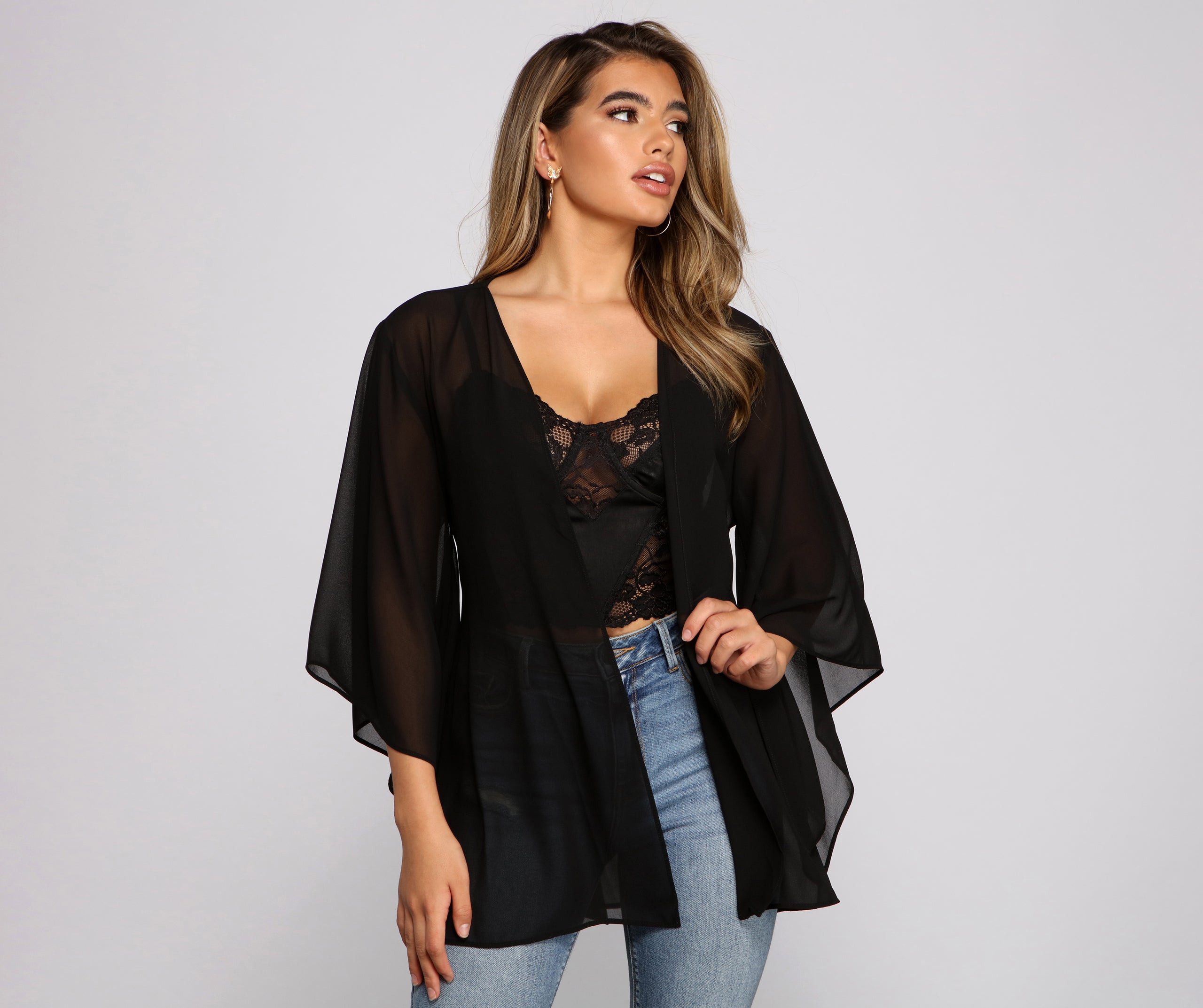 Chic Airy Chiffon Kimono