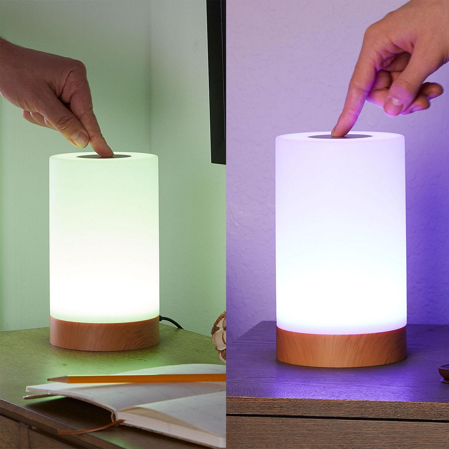 NBG Friendship LED Color Changing Table Lamp with AC Cord， Touch Control Wifi SynchronizeA Light Set