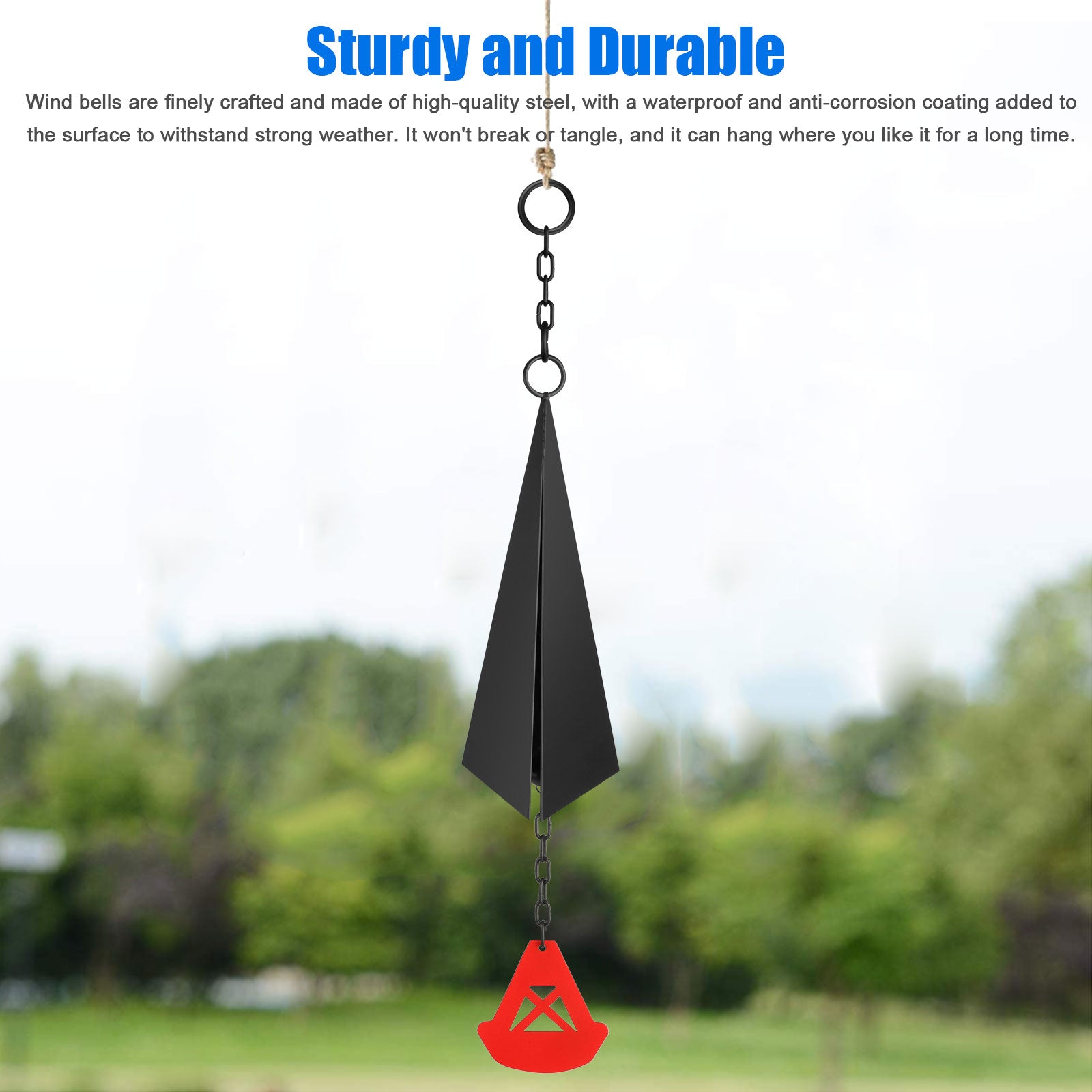 Wind Chimes Outdoor， TSV Deep Tone Wind Bells Bar Harbor Bell with Buoy， Garden Chimes Catcher for Indoor Patio Decor