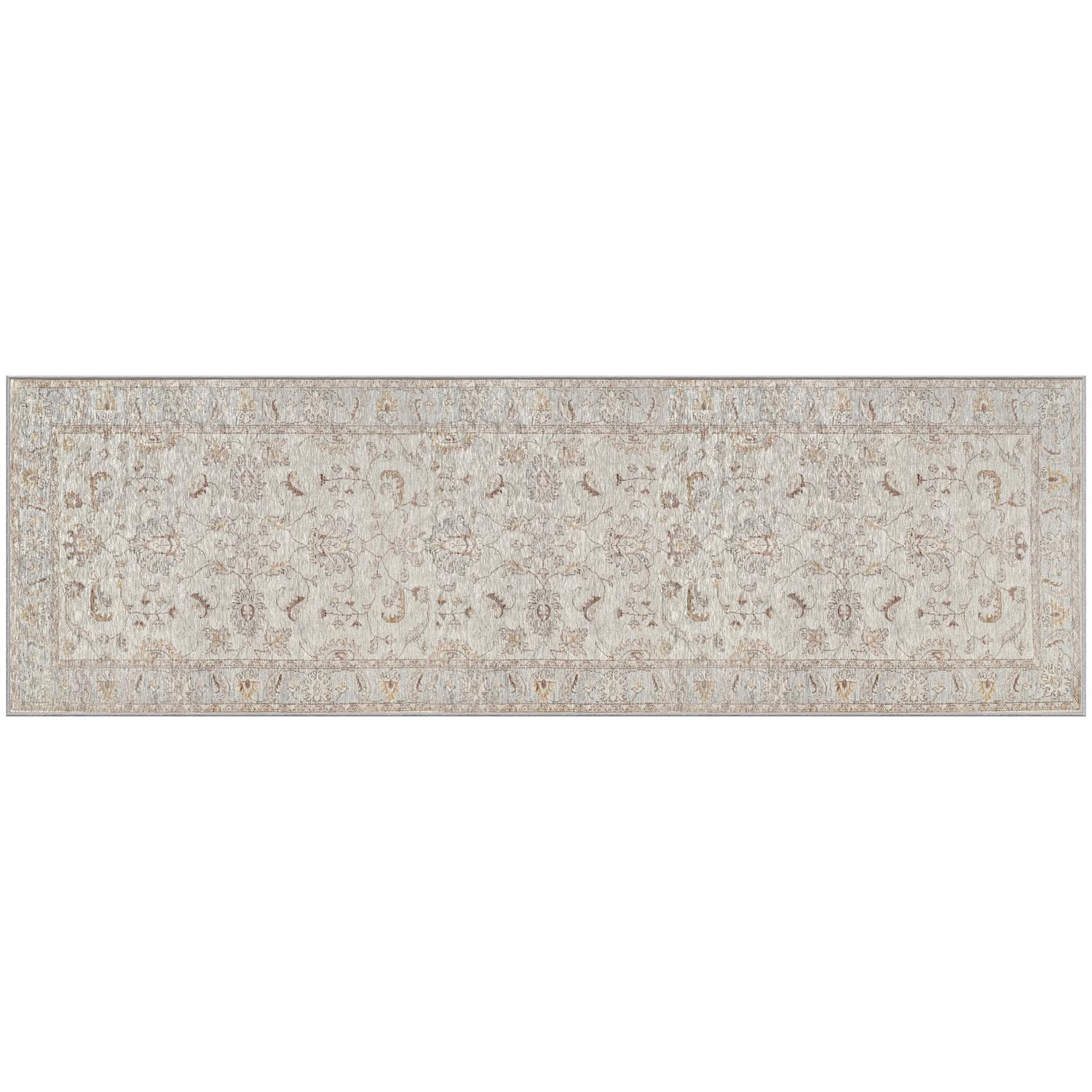 Gel Pro NeverMove 76 in. L X 24 in. W Beige Jordan Oatmeal Polyester Accent Rug