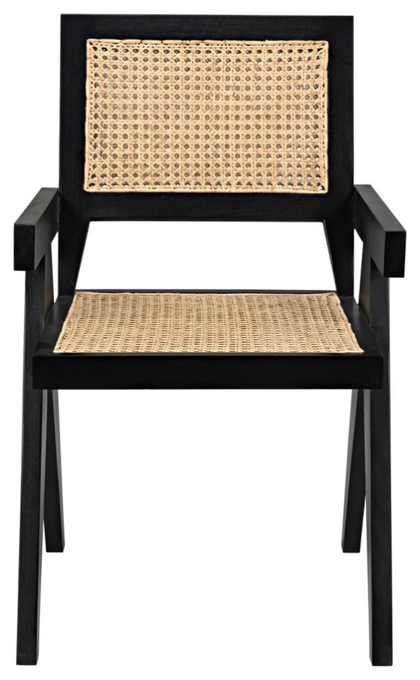 Pearson Chair With Caning  Black Set of 2   Modern   Dining Chairs   by Rustic Home Furniture Deco  Houzz