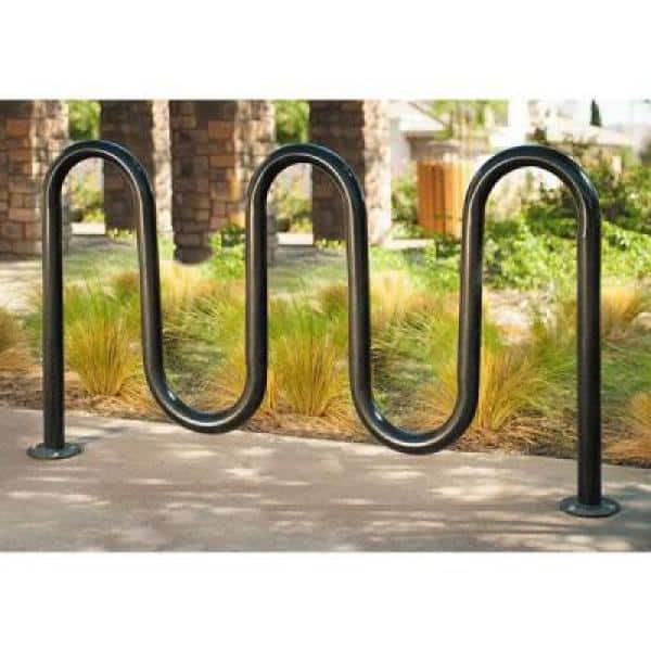 Ultra Play 5 ft Contemporary 5-Loop Surface Mount Commercial Bike Rack 5805SM
