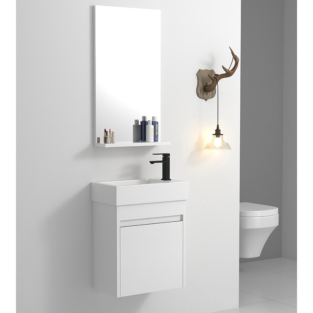 Bathroom Vanity For Small Bathroom With Single Sink Soft Close Doors