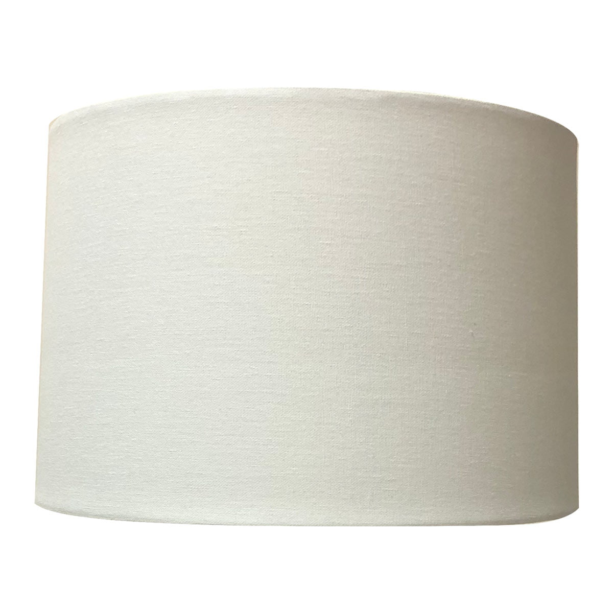 Royal Designs Uno Drop Shallow Drum Hard Back Linen White Table Lampshade， 13 x 14 x 9