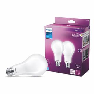 Philips 75-Watt Equivalent A21 Ultra Definition Dimmable E26 LED Light Bulb Daylight 5000K (2-Pack) 573501