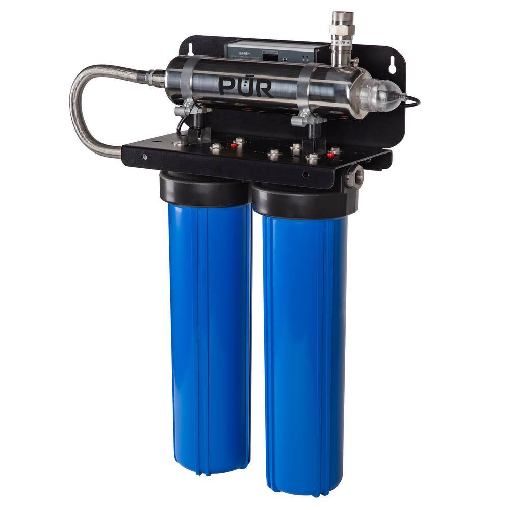 PUR 15 GPM Whole Home Ultraviolet Water Disinfection and Filtration System with Mounting Rack PUVR15H