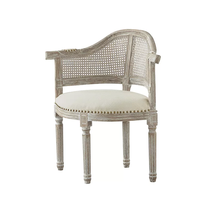 Jed Accent Chair Upholstered， Nailhead Trim