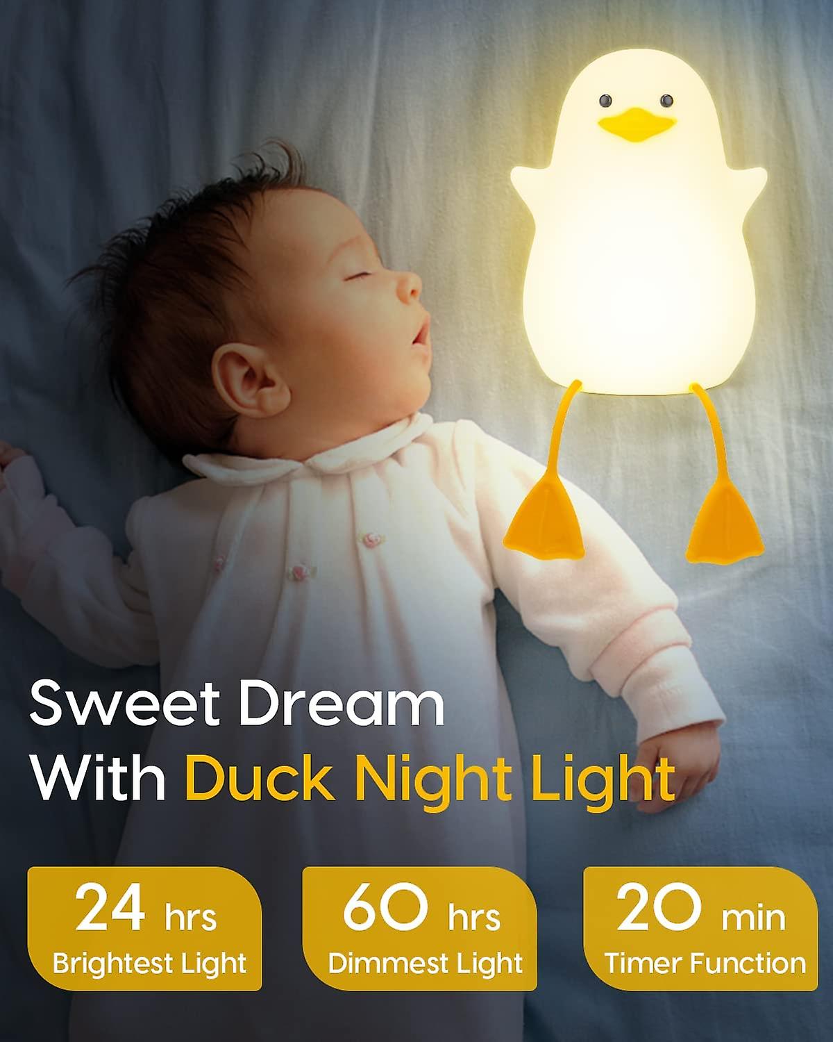 Cute Duck Night Light For Kids， Nursery Night Light， Breastfeeding And Sleeping Aid For Children， Eye-friendly Night Light， With Touch Sensor