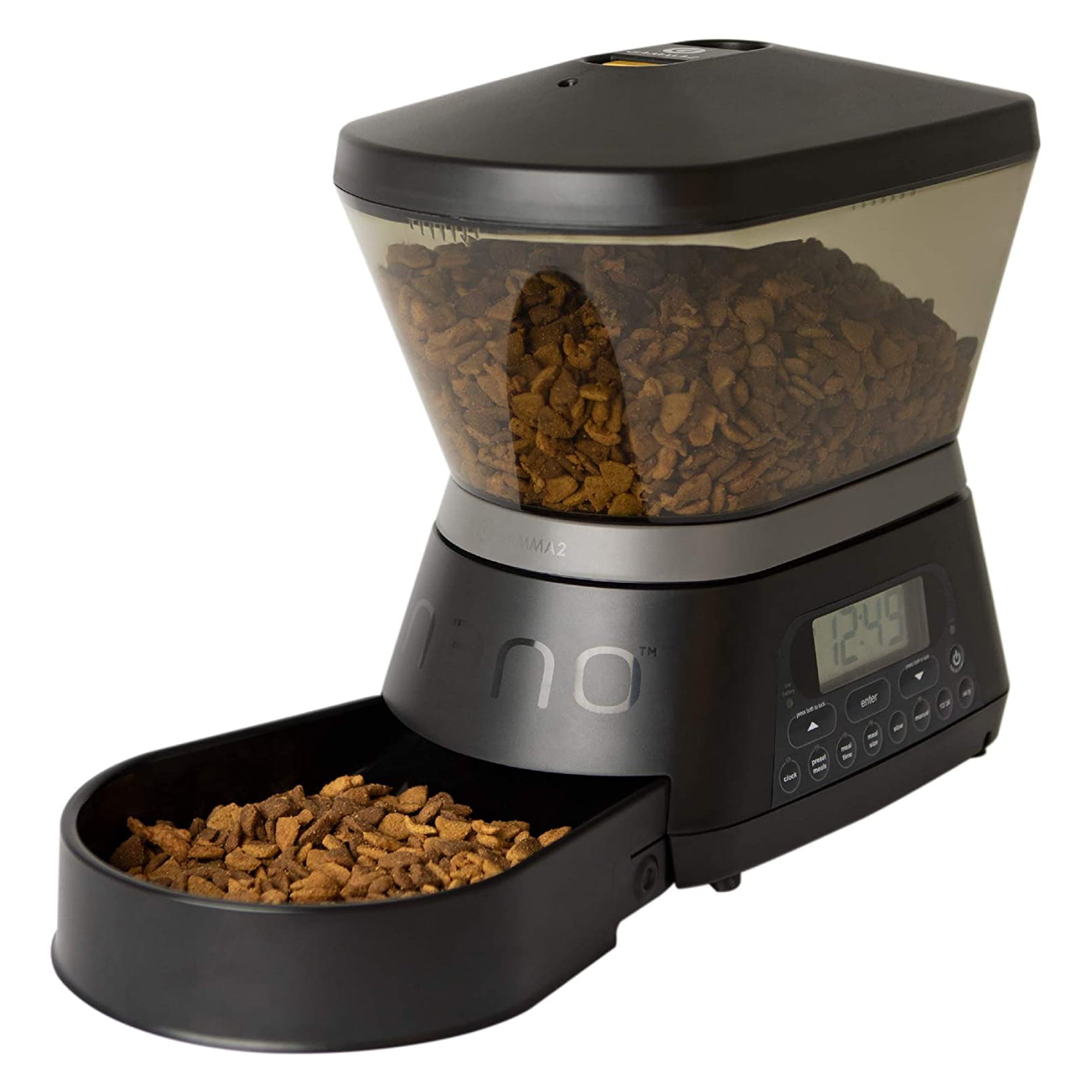 Gamma2 Nano Programmable Automatic Cat and Dog Pet Feeder， Holds 7.5 Pounds