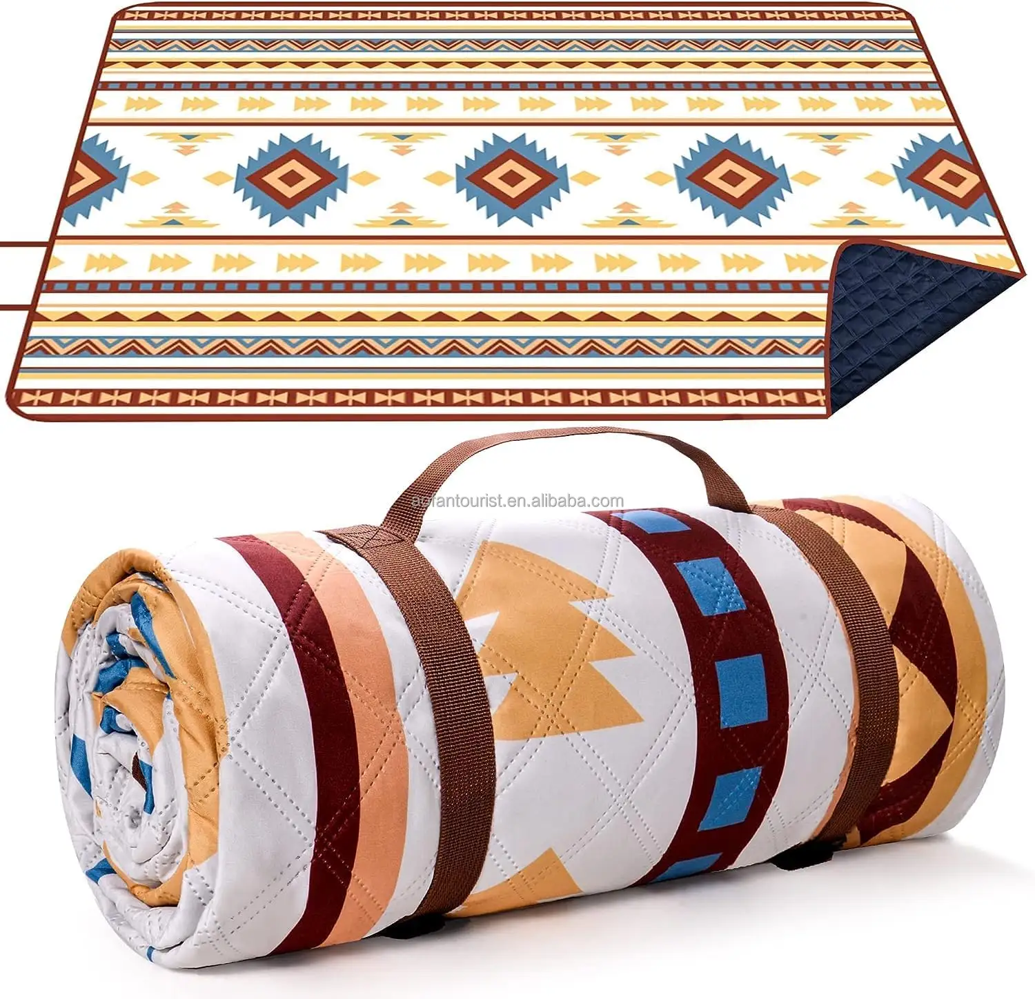 Outdoor Picnic Blanket 200 x 200 cm Beach Blanket Sand Free Portable Washable Beach Mat Picnic Blanket for Beach Picnic