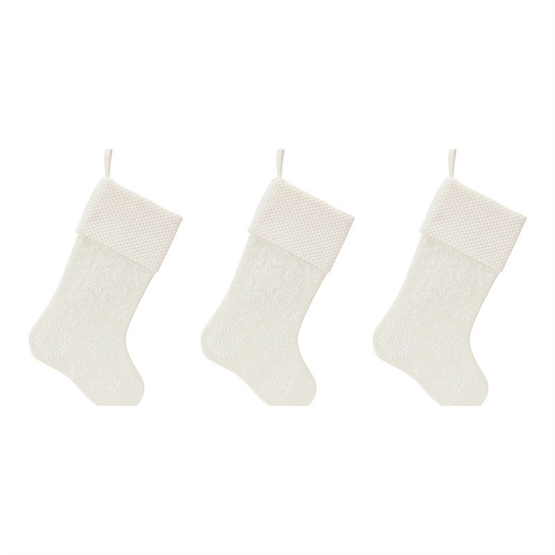 Snowflake Christmas Stocking (Set Of 3)