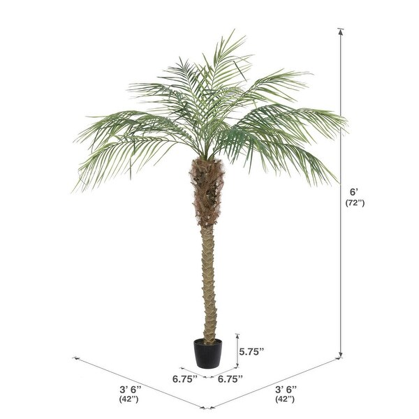 Vickerman 6' Artificial Potted Pheonix Palm Tree.