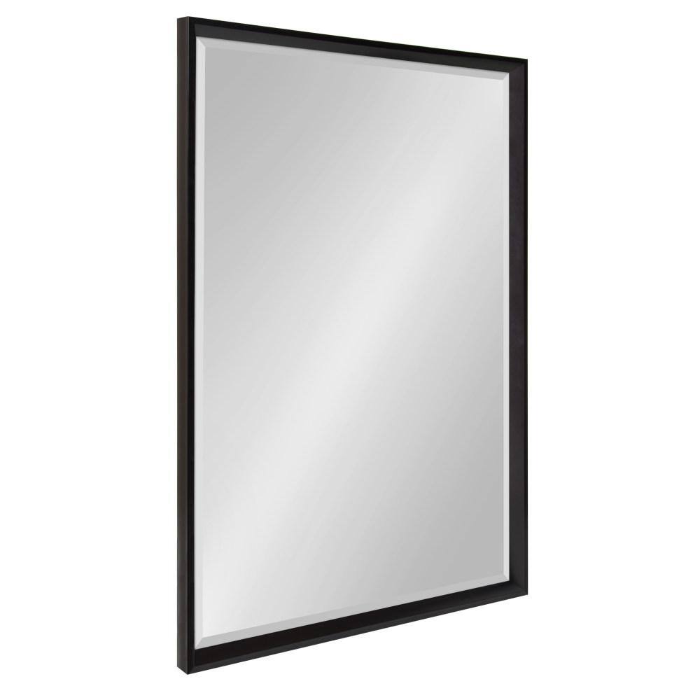 Kate and Laurel Calter 23.5 in. W x 35.5 in. H Framed Rectangular Beveled Edge Bathroom Vanity Mirror in Black 212972