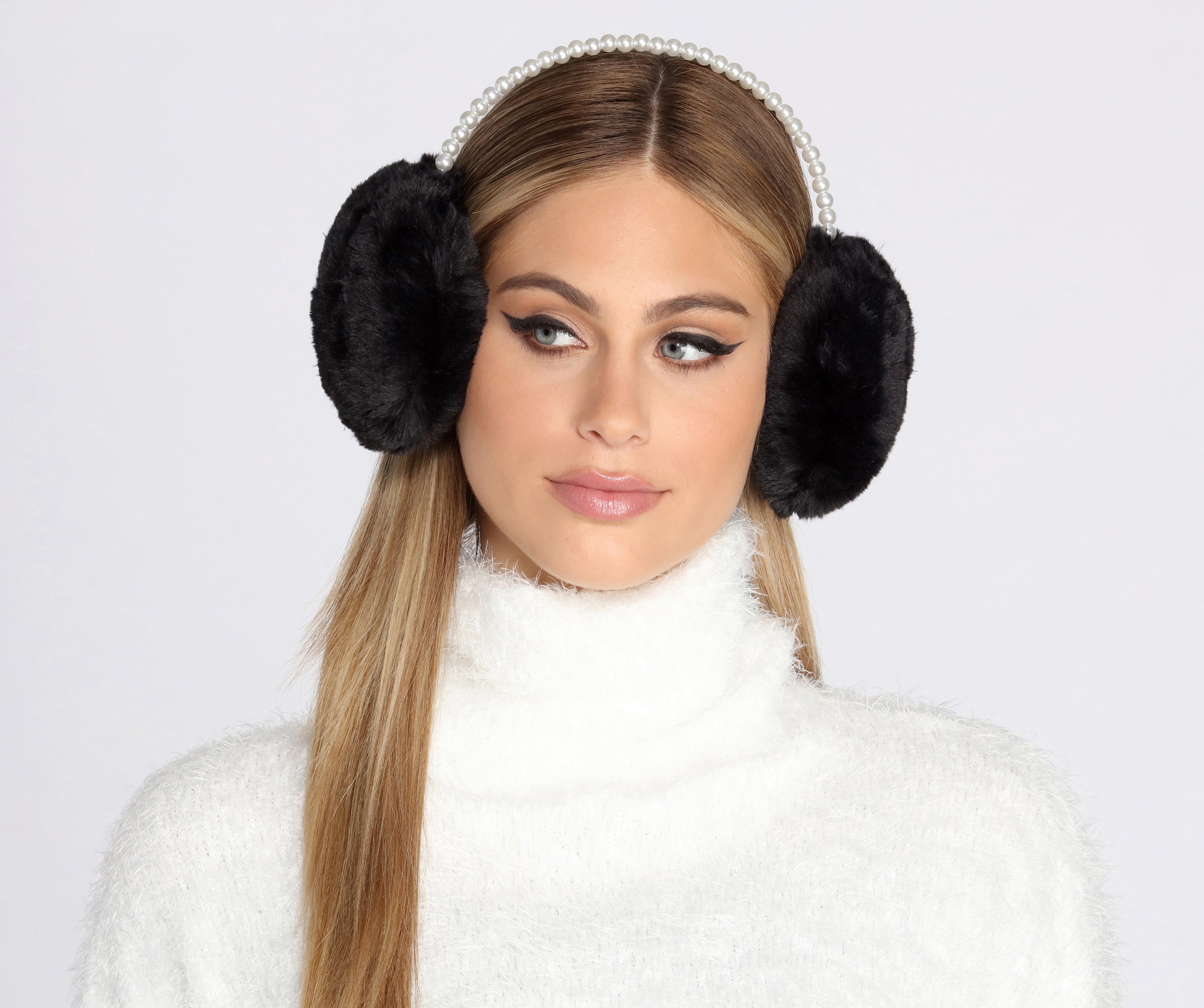 Pearl On Pearl Faux Fur Earmuffs