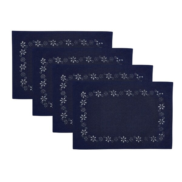 Snowflake Laser Cut Placemats，Set of 4