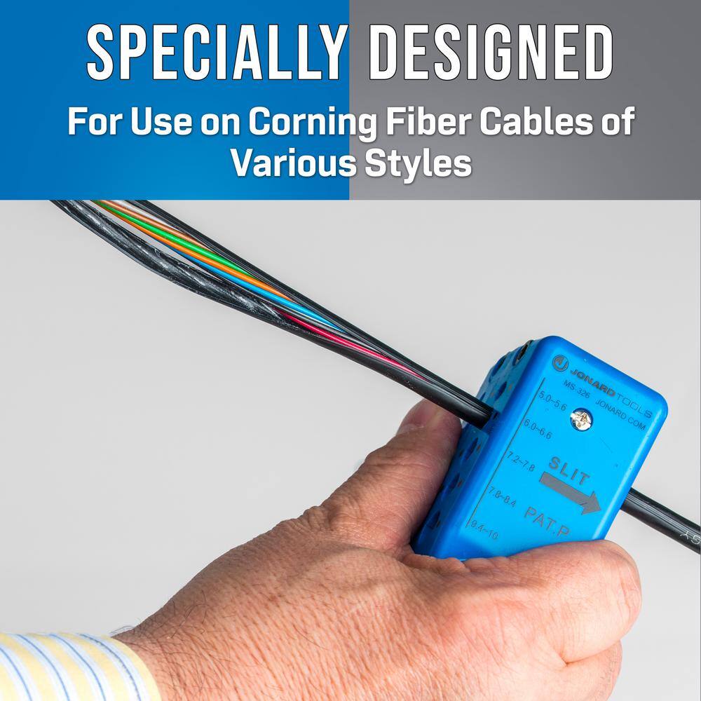JONARD TOOLS Fiber Optic Mid Span Slit  Ring Tool for Corning's Minixtend HD 288 and 432 Cables (7.9-8.2  10.7-11.0 mm) MS-336
