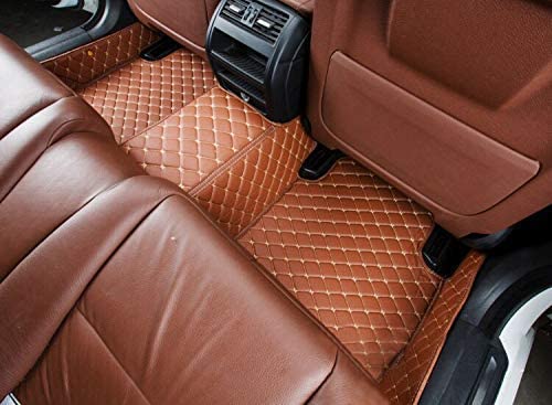 eing Custom Making Car Floor Mats for 95% Sedan SUV Sports All Weather Car Full Coverage Cute Men Women Pads Protection Non-Slip Leather Floor Liners Heavy Duty Car Floor Cushion，Single Layer Brown