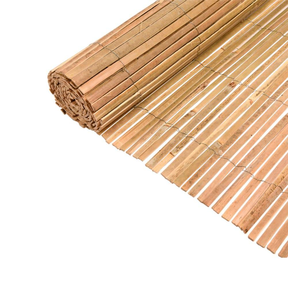 Backyard X-Scapes 4 ft. H x 6 ft. L Natural Raw Split Bamboo Slat Fence (2-Pack) 20-BSN4X6PK2