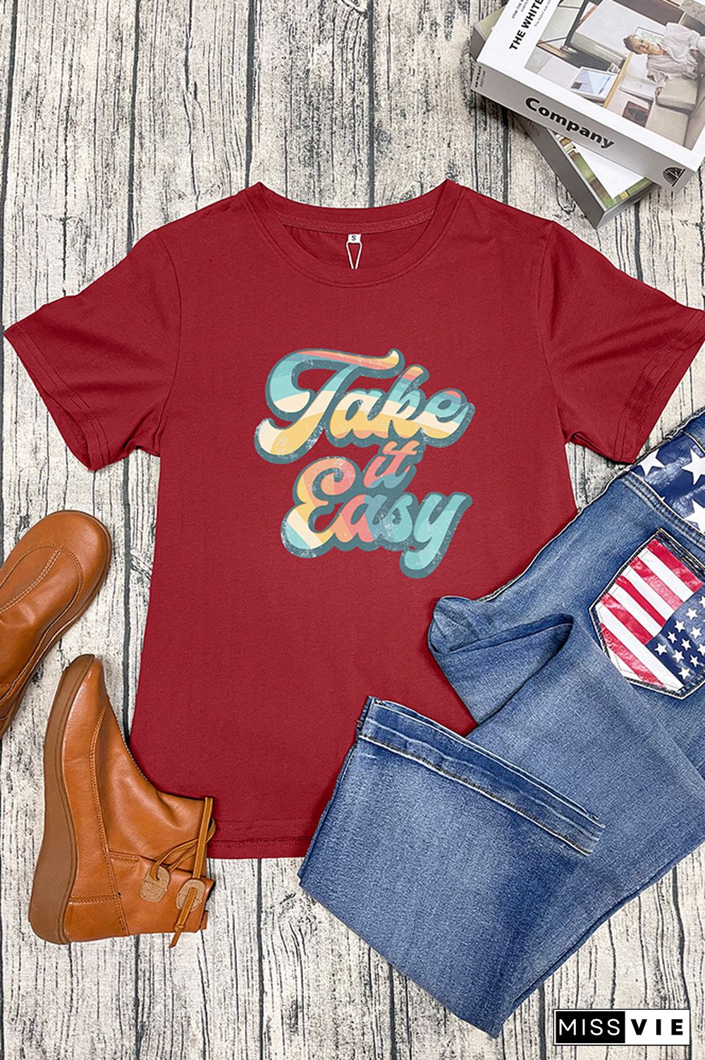 Take It Easy Graphic T-Shirt Wholesale