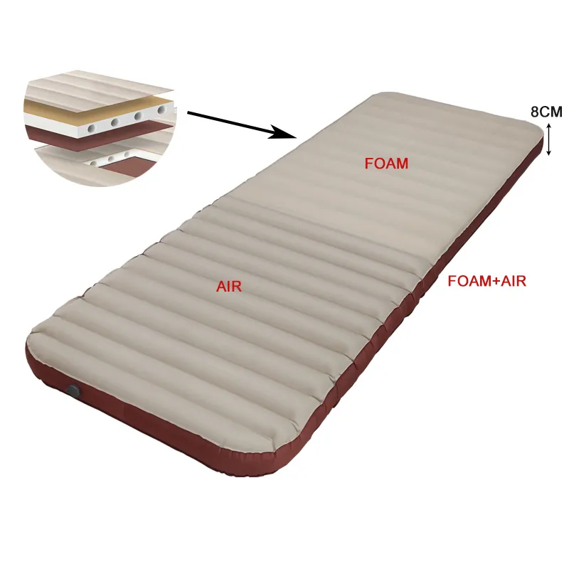 New design for Thicken single air and foam camping Sleeping mat