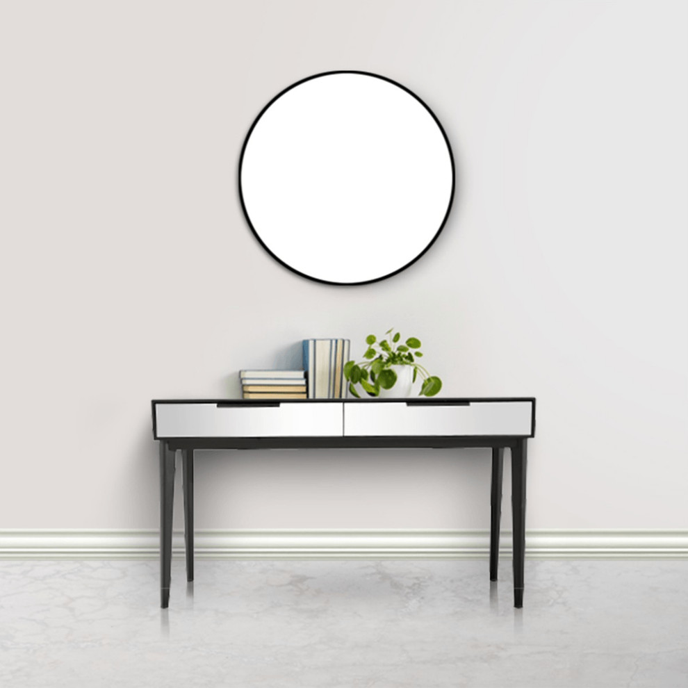 Smokey Grey Console Table   Midcentury   Console Tables   by HomeRoots  Houzz