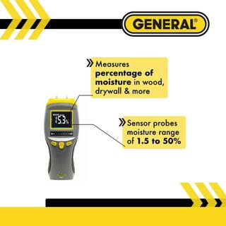 General Tools Pin Type Digital Moisture Meter for Water Damage and Mold Prevention MM7