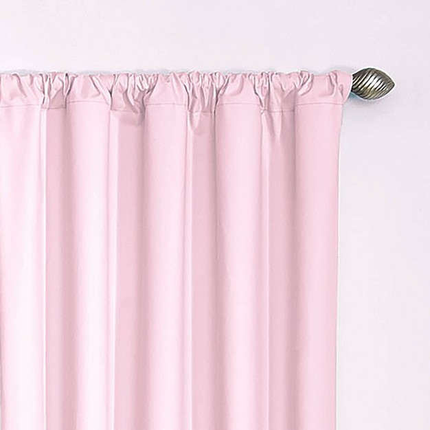 Microfiber Blackout Kids x27 Window Valance Pink Dogwood 18 quot x42 quot Eclipse My Scene