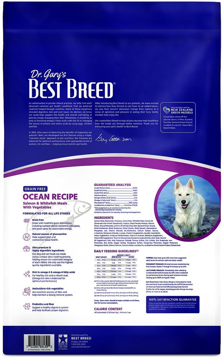 Dr. Gary's Best Breed Holistic Grain-Free Salmon with Fruits and Vegetables Dry Dog Food