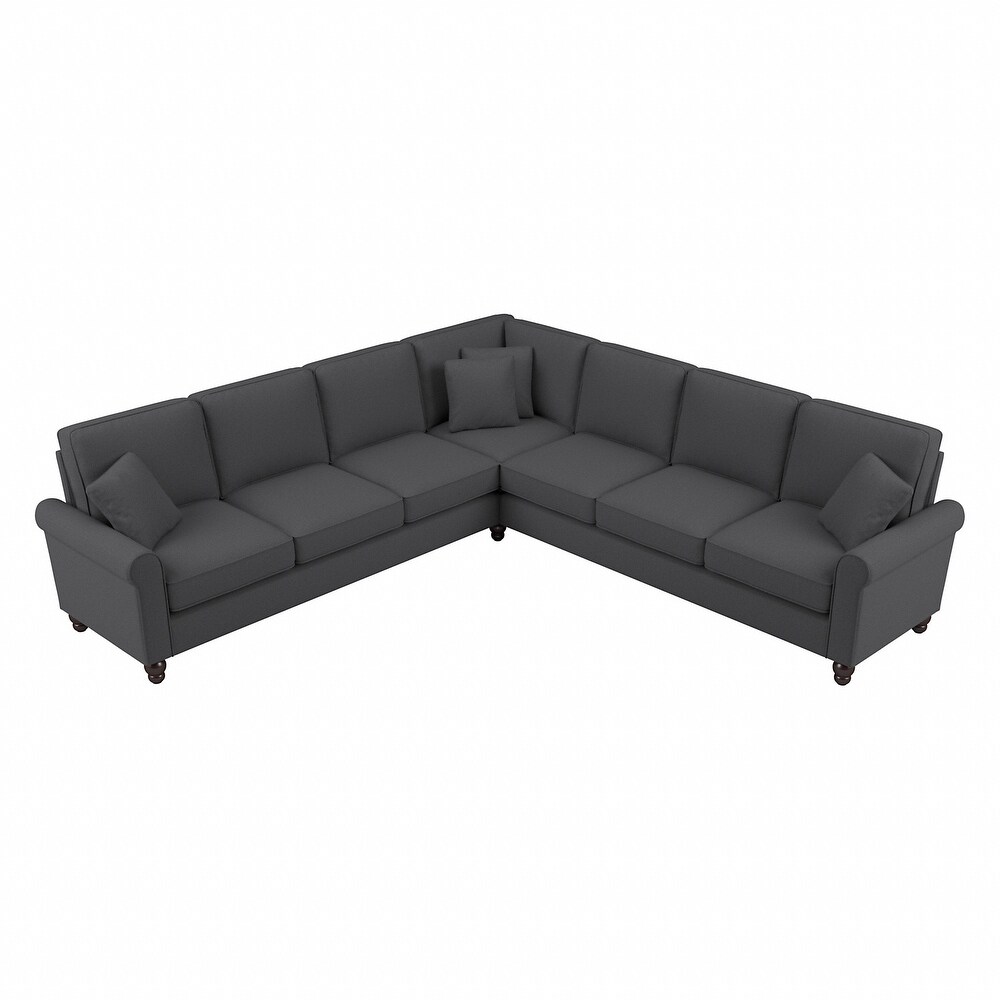 Hudson 111W L Shaped Sectional Couch by Bush Furniture