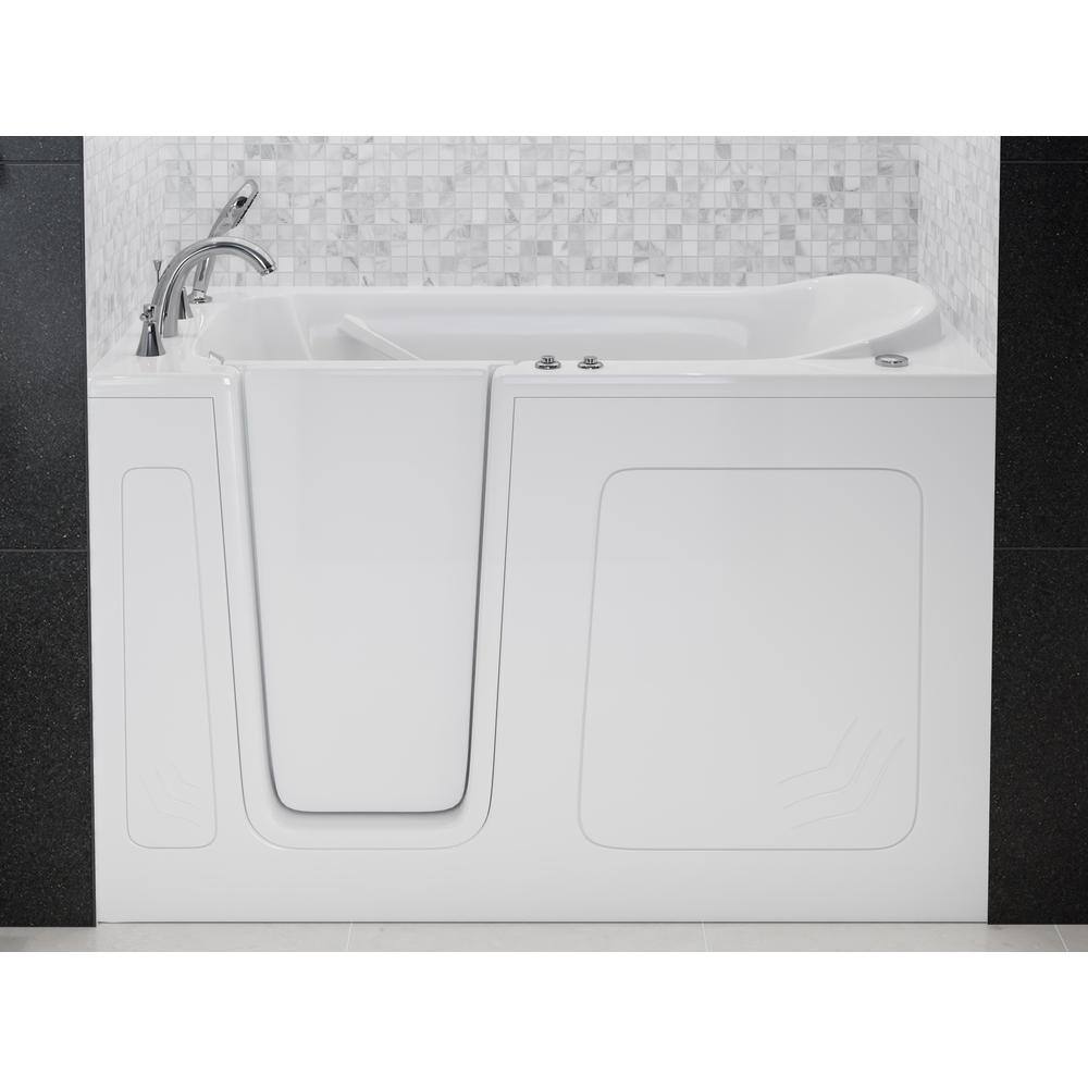 Universal Tubs HD Series 32 in. x 60 in. Left Drain Quick Fill Walk-In Air Tub in White HD3260LWA