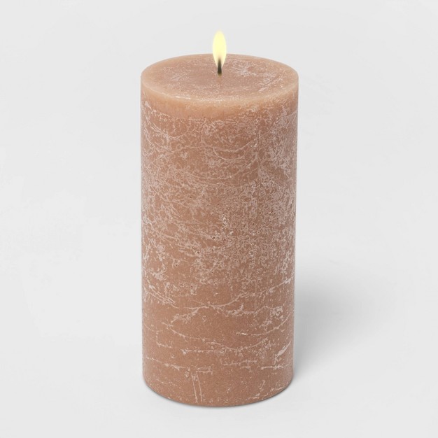 Pillar Ashwood And Palo Santo Candle Tan