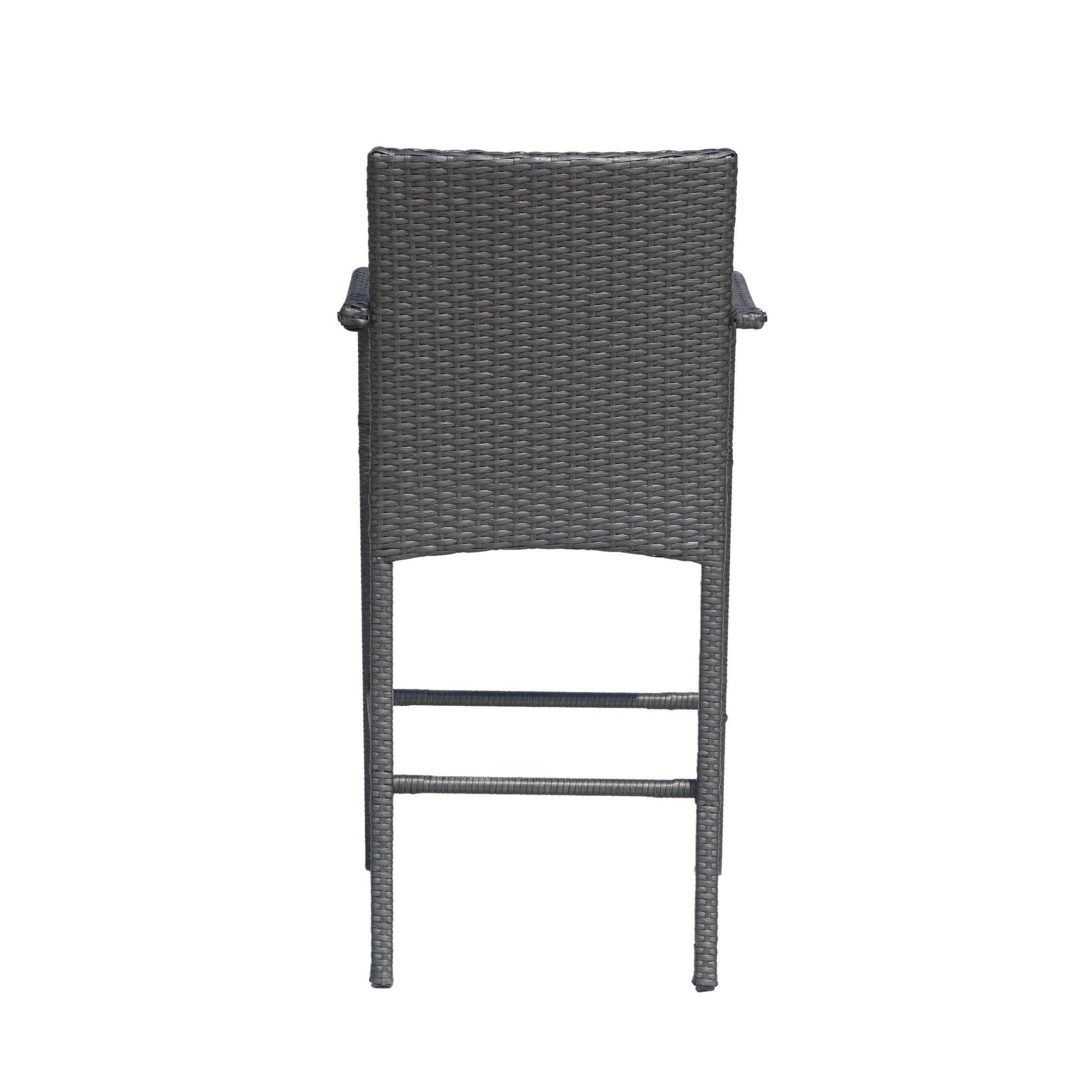 Iremide Outdoor Wicker Barstool Chair (Set of 2)