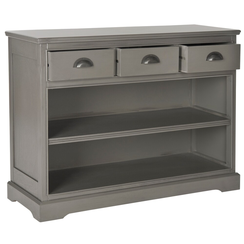 SAFAVIEH Prudence Grey Storage Bookshelf Unit   39.4\