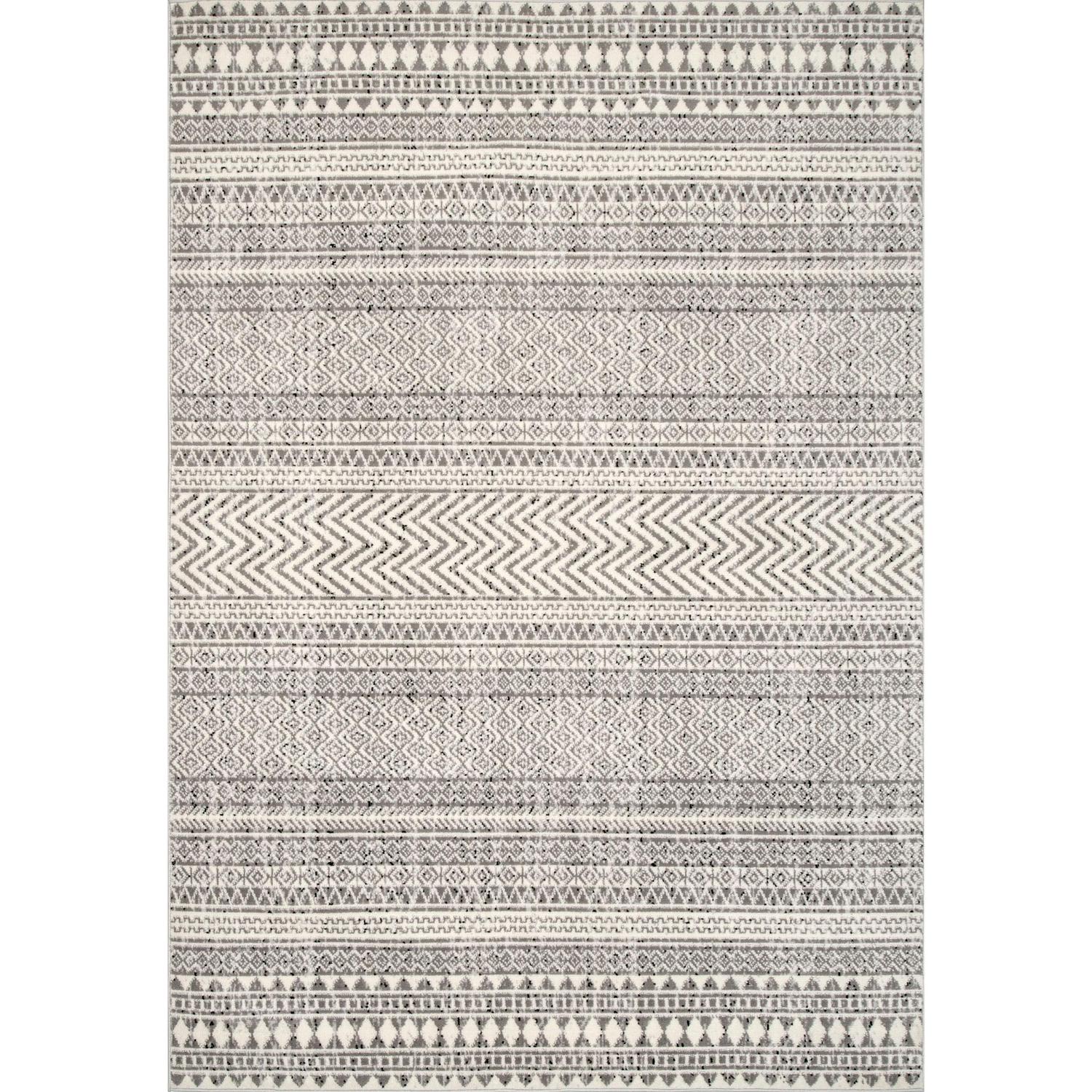 nuLOOM Artemisia Modern Tribal Area Rug， 9and#8242; x 12and#8242;， Gray