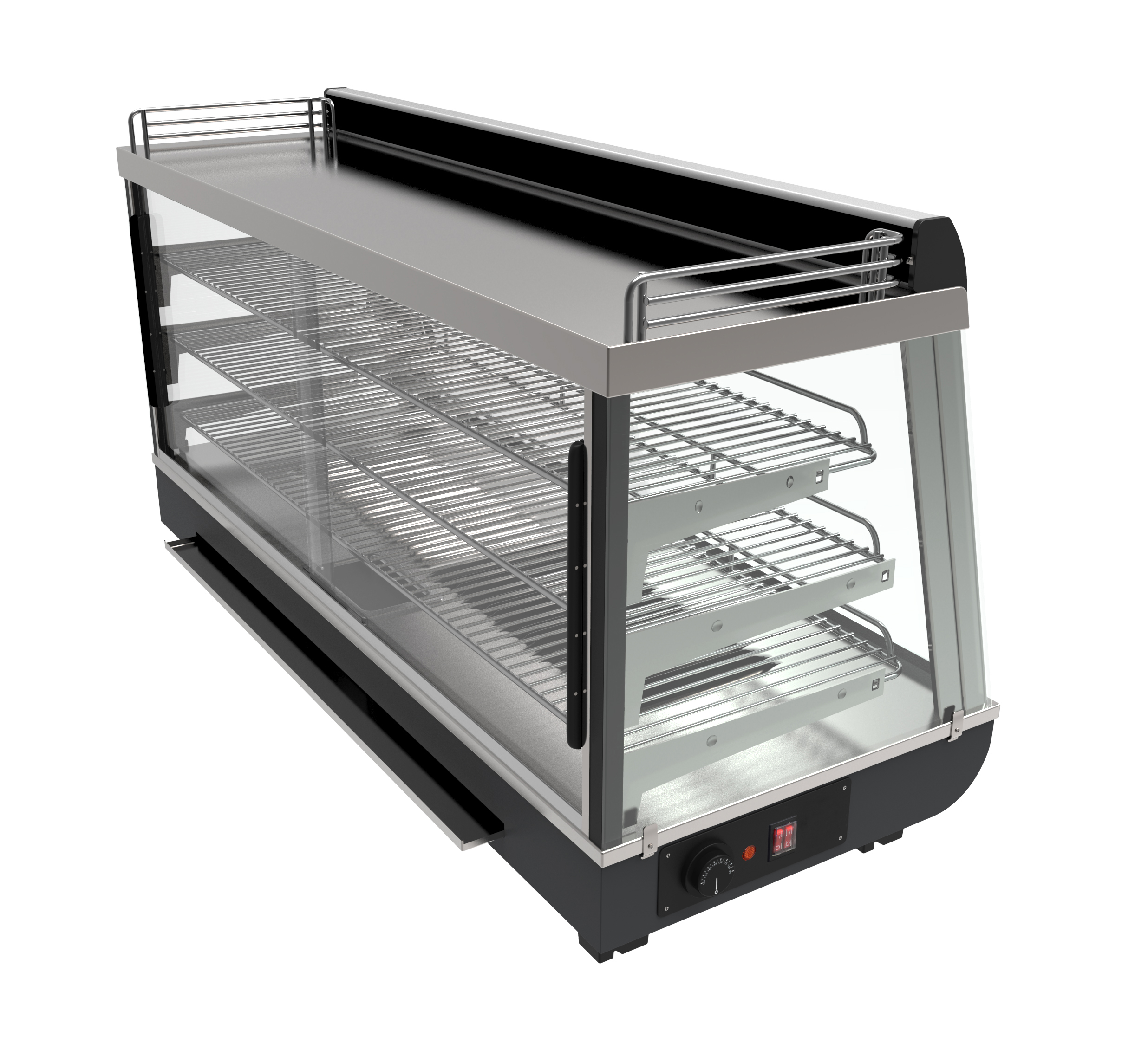 KoolMore 48 in. Glass Countertop Display Warmer， 6.5 Cu. ft.