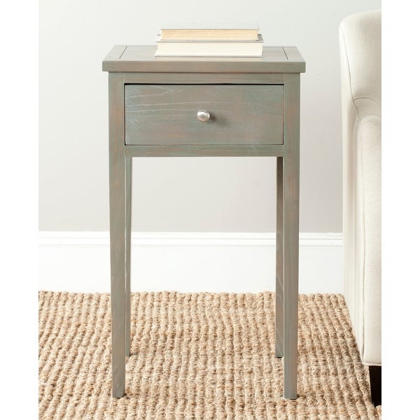 SAFAVIEH Abel Ash Grey End Table - 16.9