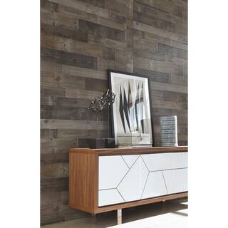 Woodgrain Millwork 3.5 mm x 48 in. x 96 in. Weathered Grey Plank MDF Panel WEATHGREY