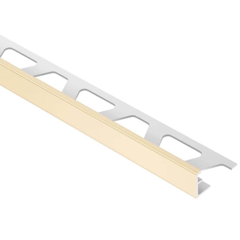 Schluter Systems Jolly-P Sand Pebble 38 in. x 8 ft. 2-12 in. PVC L-Angle Tile Edging Trim SP100