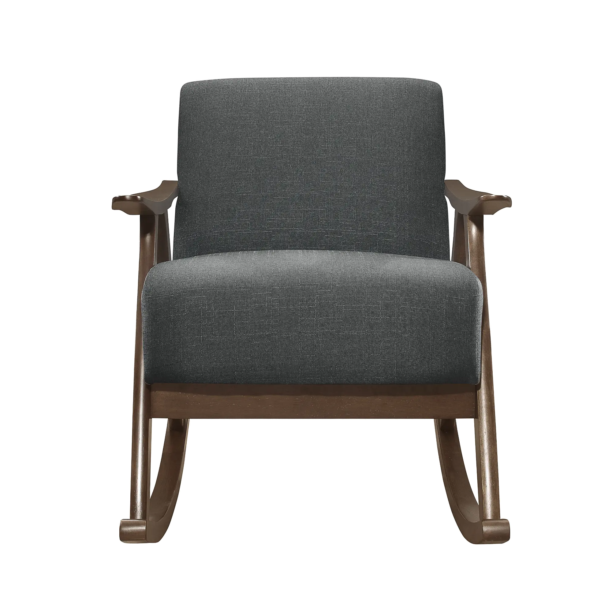 Waithe Dark Gray Exposed Wood Rocking Chair