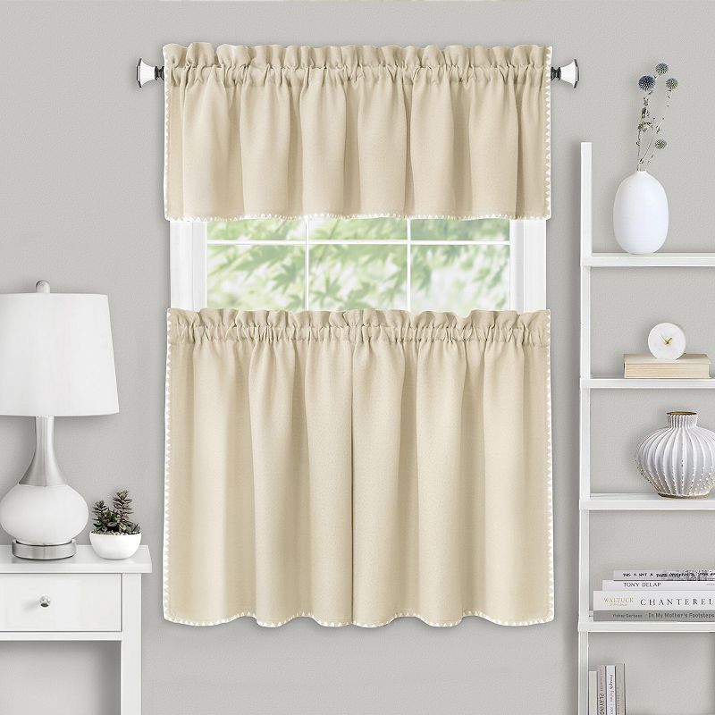 Achim Kendal Tier and Valance Window Curtain Set